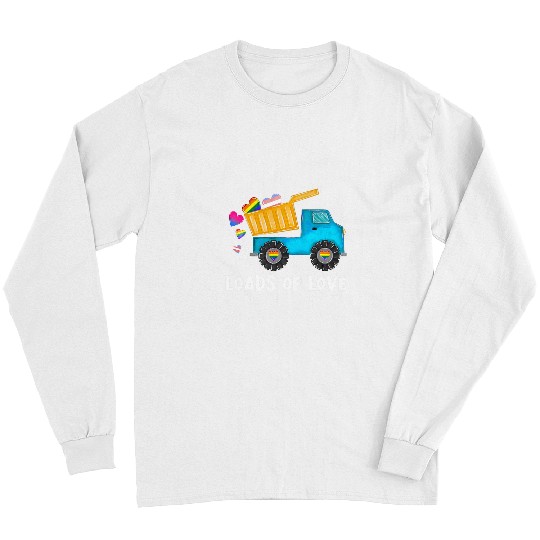 Tractor driving Loads Of Love Tractor Truck Trans LGBTQ Gay Pride Awareness Long Sleeves