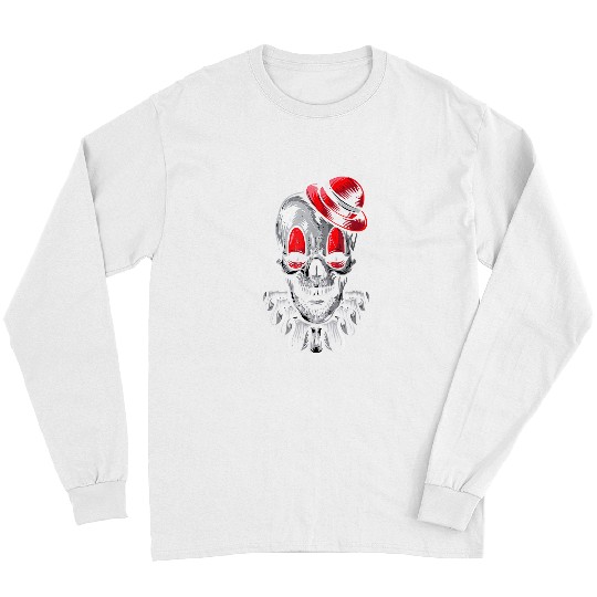 Skeletons Skulls Scary Skeletons Clown Serial Killer Clown Halloween Costume 81 Skull Long Sleeves