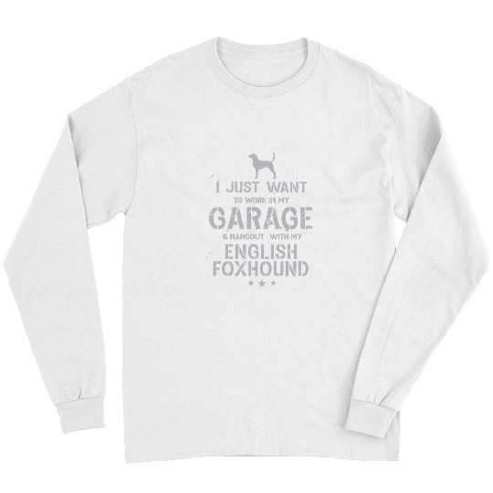 Funny English Foxhound Dad Garage Men Hang Long Sleeves