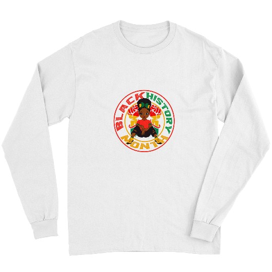Black History Month BHM Melanin Queen Afrocentric Fist Long Sleeves