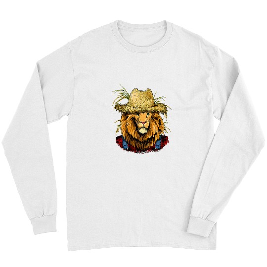 Lion Gift Farmer Farming Agriculture Rancher Wild Animal Lover 112 Long Sleeves