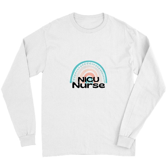 NICU nurses rainbow light colors Long Sleeves