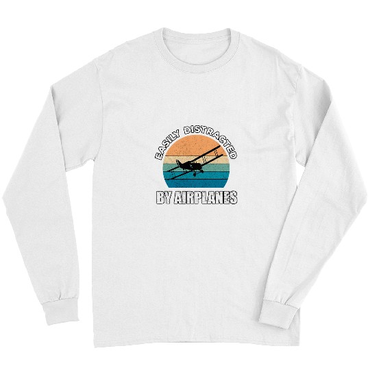 Plane Airplane Flying Pilot Aircraft Aviation Distracted Long Sleeves