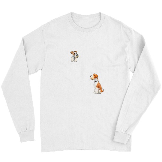 Wire Haired Fox Terrier In Your Pocket Men Women Kids Long Sleeves