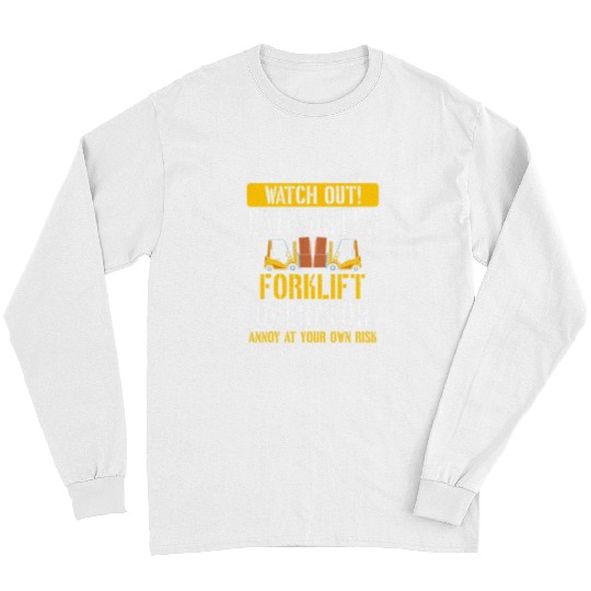 Exhausted Forklift Operator Funny Warehouse Forklift Driver Long Sleeves