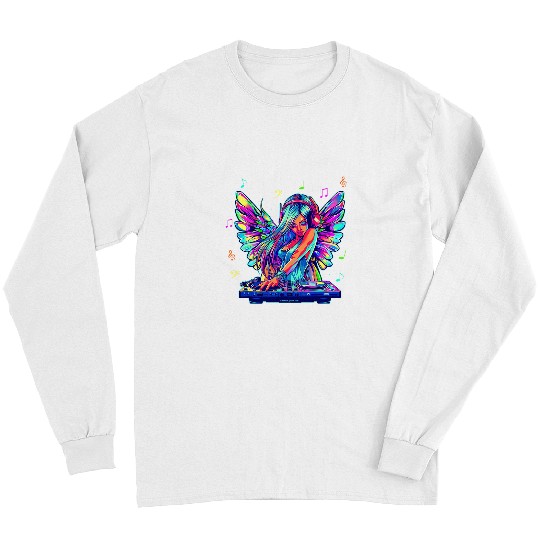 Streetwear anime fairy Music Producer Women Disc Jockey DJ Long Sleeves