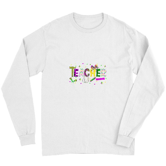 Teacher Job This Is My Mardi Gras Pajama New Orleans carnivals Teacher Long Sleeves