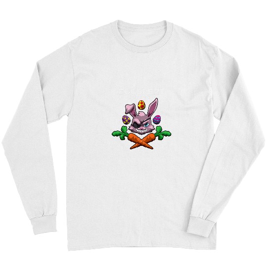 Rabbits Eggspert Hunter Easter Rabbit Pirate Egg Hunting Long Sleeves