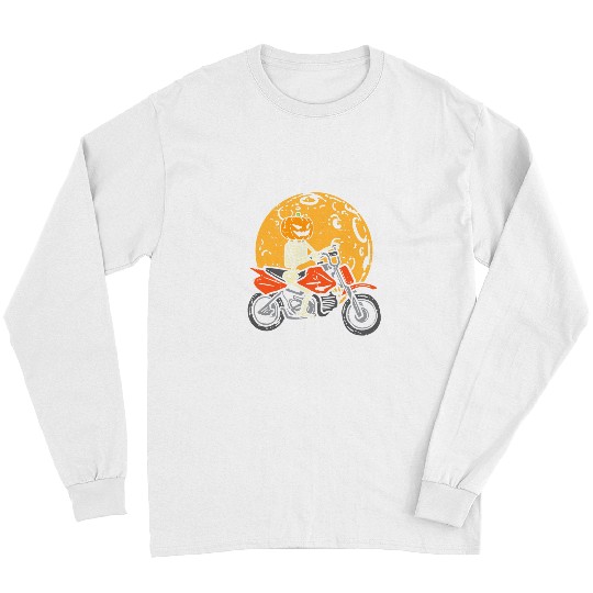 Skeletons Skulls Pumpkin Skeletons Dirt Bike Halloween Motocross Boys Men Skull Long Sleeves
