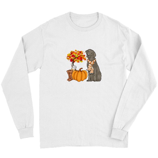 Labrador Lab Dog Its Fall Yall Fall Tees For Women Labrador Silver Lab 3 Long Sleeves