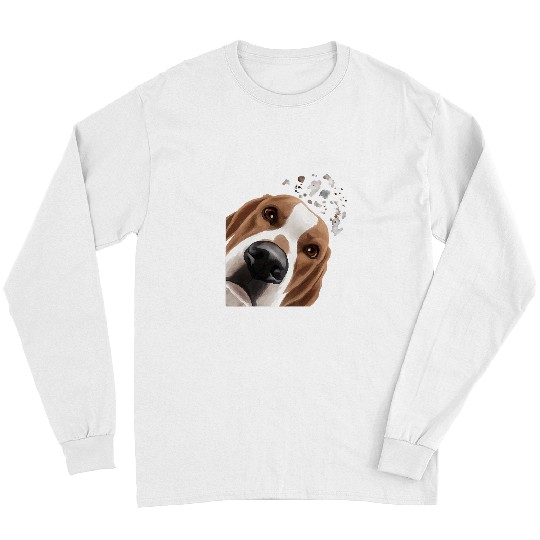Funny Curious Dog English Foxhound Long Sleeves