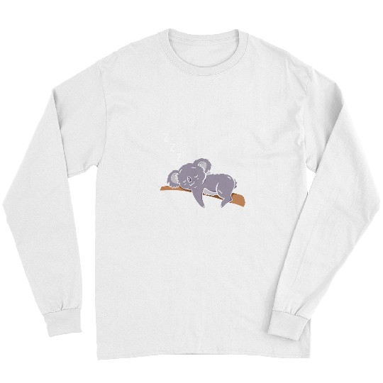 Funny Bear Sleeping Baby Koala Animal In The Tree Australian Koala Cute Bears Long Sleeves