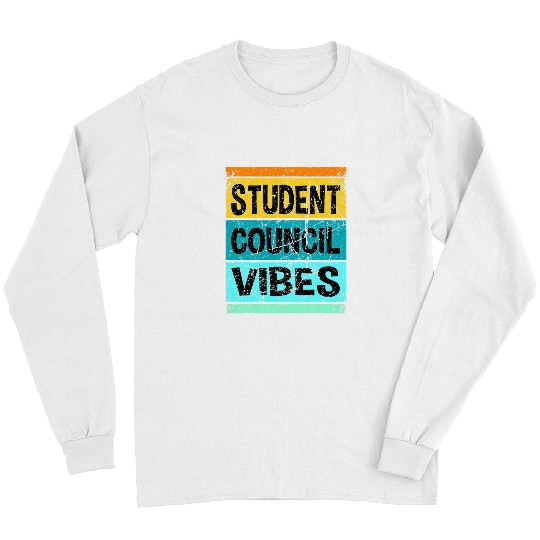 Retro Student Council Vibes Groovy School Student Council 1 Long Sleeves