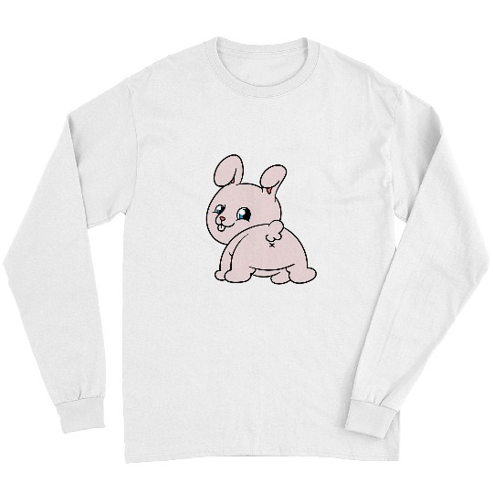 Rabbits Funny Easter Bunny Rabbit Butt Rabbit Butt Long Sleeves