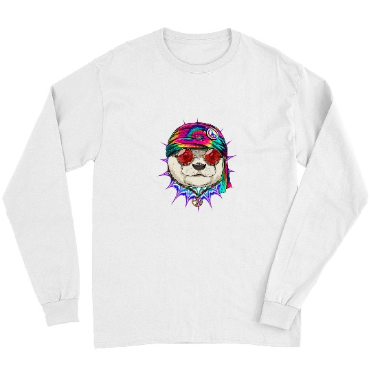 Tie Dye Hippie Otter Hippiness Peace Love Otter 667 Long Sleeves