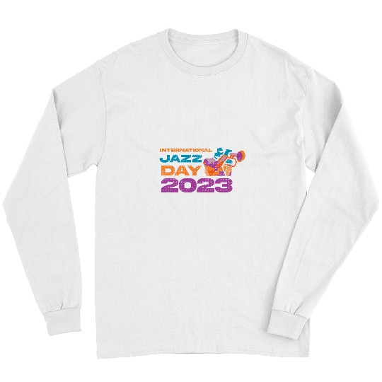 Trumpet Lover International Jazz Day featuring a Trumpet Player Long Sleeves