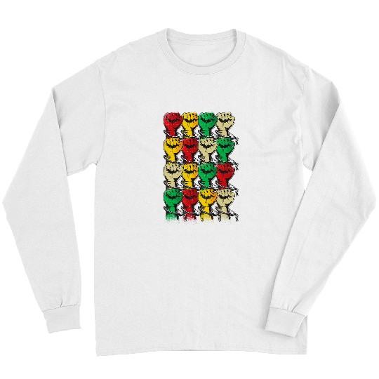 Black history month Black Power Fists for Black Equality Long Sleeves