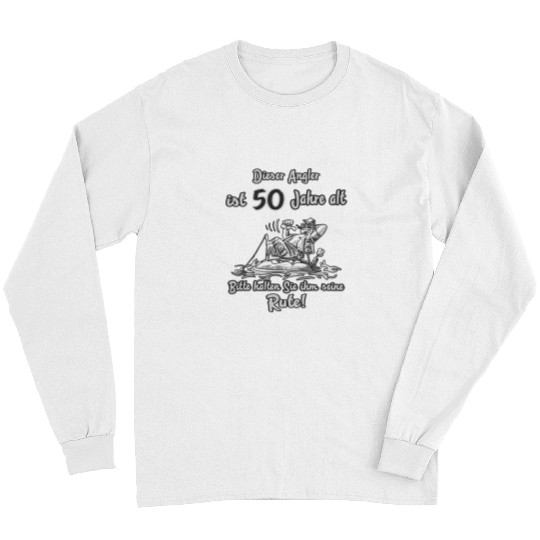 The gift for anglers 50 years old grey Long Sleeves