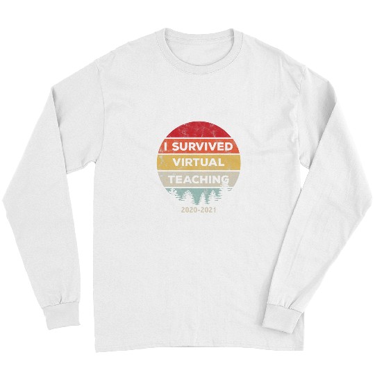 Retro vintages I Survived Virtual Teaching Back To School Long Sleeves