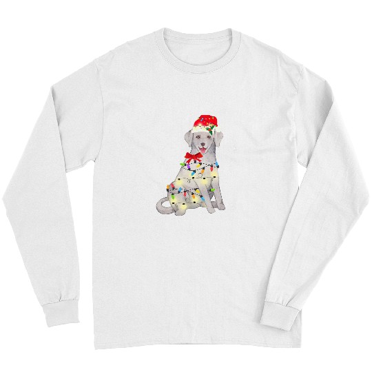 Labrador Lab Dog Gray Silver Labrador Retriever Dog Christmas xmass Gifts Long Sleeves