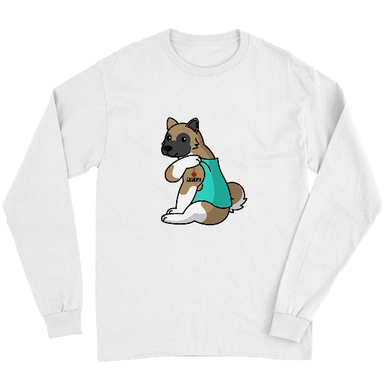 Dog Akita I Love Grandma Tattoo Akita Dog Long Sleeves