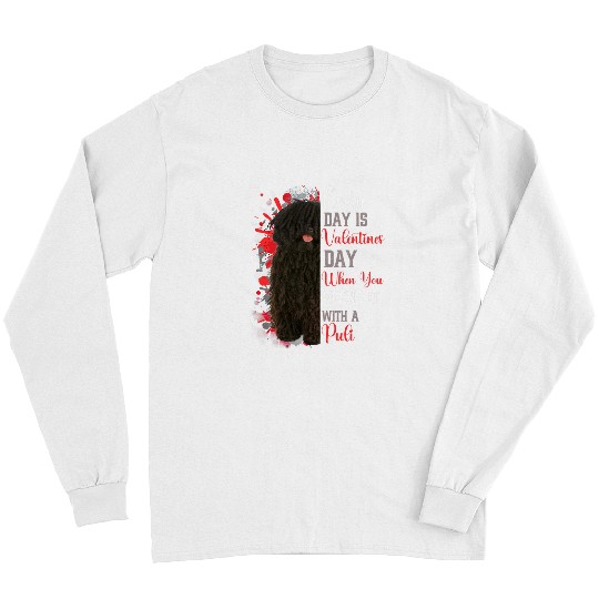 Womens Valentines Day Puli Mom Mother Doggy Mum Mummy Hungarian Long Sleeves