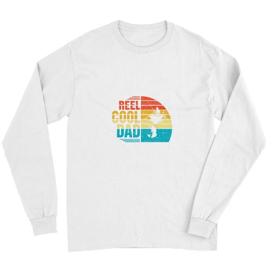Fishing Mens Reel Cool Dad Fathers Day Gift for Fishing Daddy Papa 3 Fisher Long Sleeves
