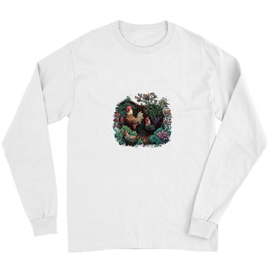 Gardening Plants and chickens 4 Long Sleeves