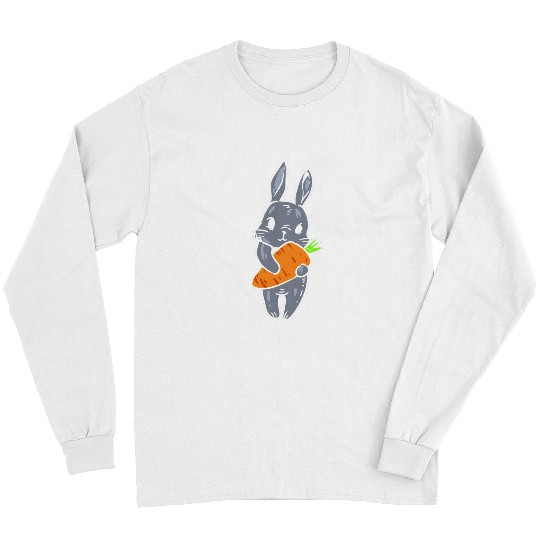 Rabbits Holding Carrot Vegan Long Sleeves