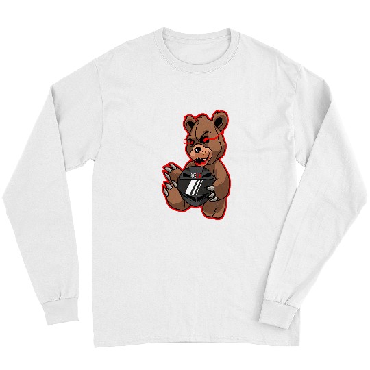 Funny Bear STACKZzHOUSE BikeLife Teddy Bear W Helmet off Motorcycle Cute Bears Long Sleeves