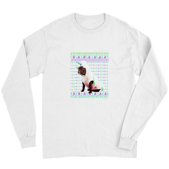 Ugly Christmas Sweater Funny French Bulldog Dog Unicorn Long Sleeves