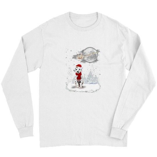 Dalmatian Under Moonlight Snow Christmas Pajama 328 Dalmatians Dog Long Sleeves