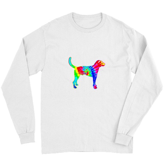 Tie Dye Dog Hippie American Foxhound Dog Long Sleeves