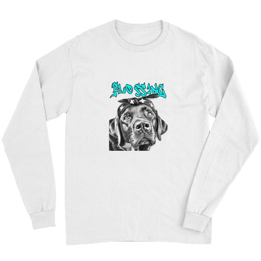 Labrador Lab Dog East coast rappers HIP HOP fashion Labrador Retriever Long Sleeves