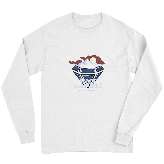 Skiing Ski Womens Black Diamonds Are A Girls bests Friend Skiing Winter Sport Long Sleeves