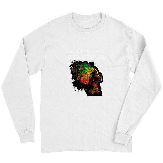 Black and Beautiful Woman Teacher Black History Month Long Sleeves