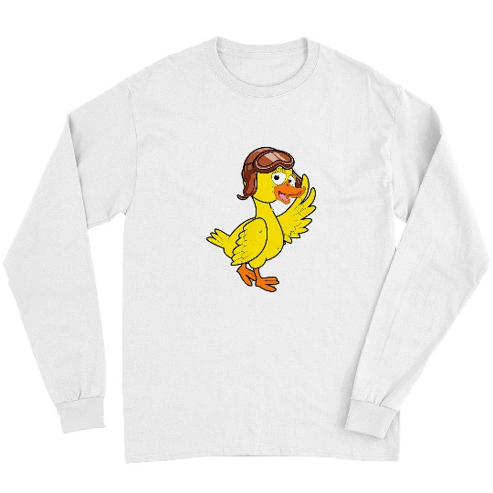Duck Pilot Cap Glasses Travelling Airplane Aeroplane Long Sleeves