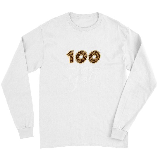 Leopard print pattern 100 Days of school Yall Long Sleeves