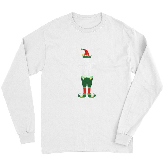 The Pilot Elf Santa Claus Present Reindeer Snowman Holiday 1 Long Sleeves