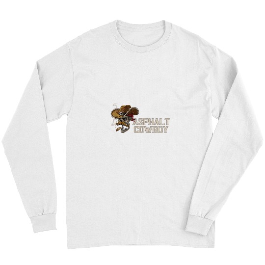Asphalt Cowboy Funny Semi Trucker 2 Long Sleeves