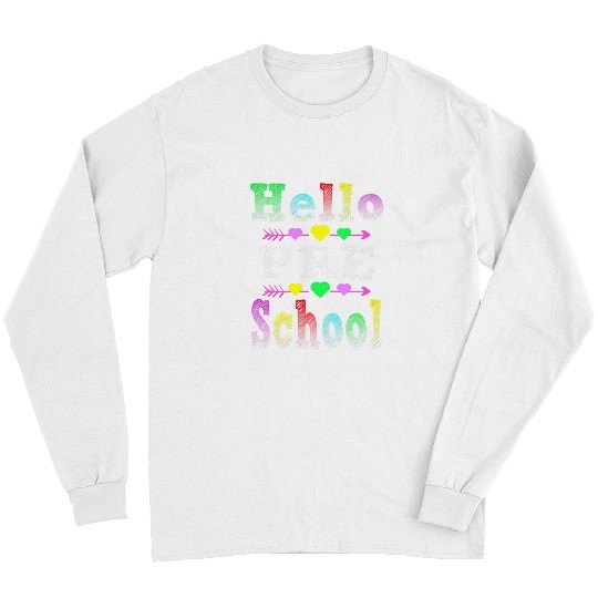 Hello PreSchool K5 Back To School Student Kindergarten Long Sleeves