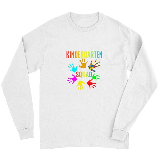 Kindergarten Squad Autism Teacher Back To School Long Sleeves