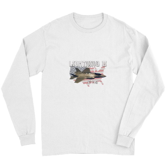 F35 Lightning II 5th Gen Stealth Jet Fighter Aviation Pilot Long Sleeves