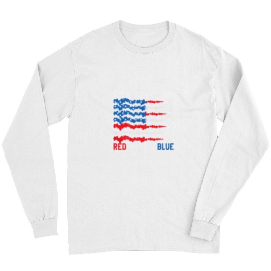 Courtesy Of The Red White Blue USA American Flag Summer Long Sleeves