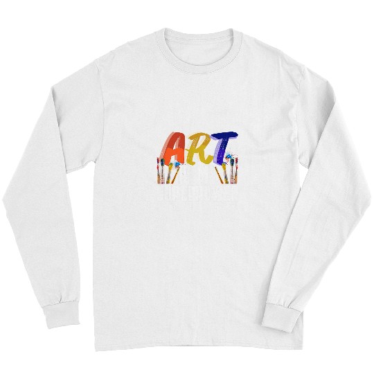 Cool Art for Men Women Art Teacher Artist Painter Superpower Long Sleeves
