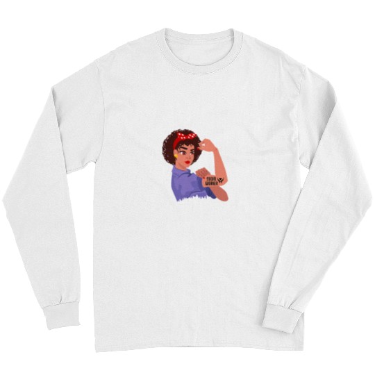 Black Social Worker Rosie The Riveter Long Sleeves