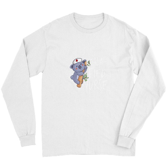 Koalafied nurses Cute Koala Nursing School Student RN CNA LPN Long Sleeves