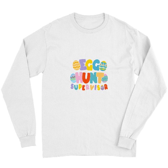 Egg Hunt Supervisor Retro Eggstravaganza Coordinator Design Long Sleeves