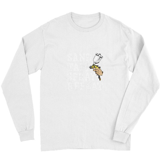 Sand tape spray repeat auto body painter Long Sleeves