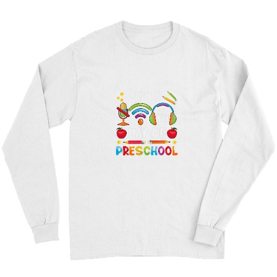 Happy 100th Day of Preschool Teacher or Student 1 Long Sleeves
